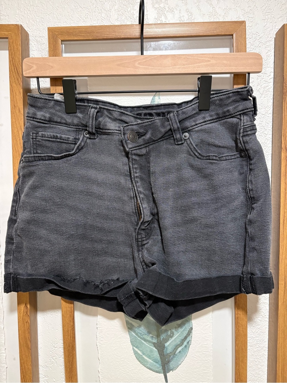 AE Black Denim Shorts